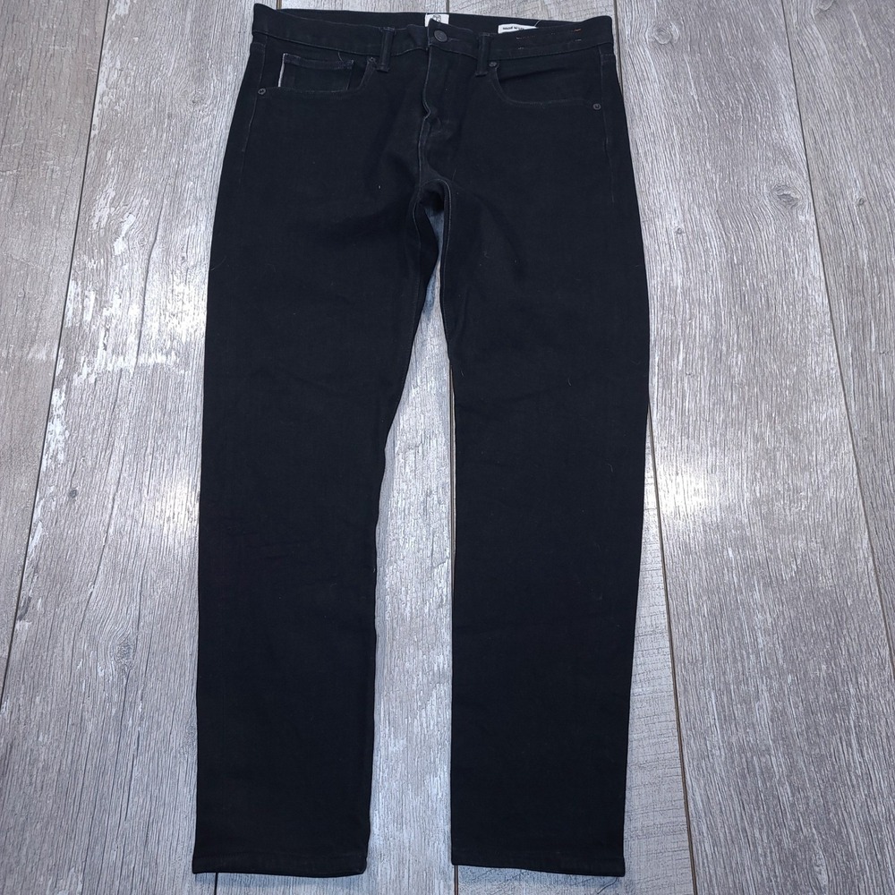 Hiroshi Kato Jeans Mens 33 Black Selvedge Denim Slim Tapered The Scissors USA